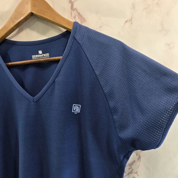 ROMFH Shirt XL 1214 SZ 4 Blue Dri Lite Active Equestrian Horse Riding - Picture 10 of 11